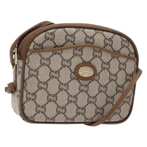 GUCCI GG Plus Supreme Shoulder Bag Pvc Beige Gold - Picture 1 of 16